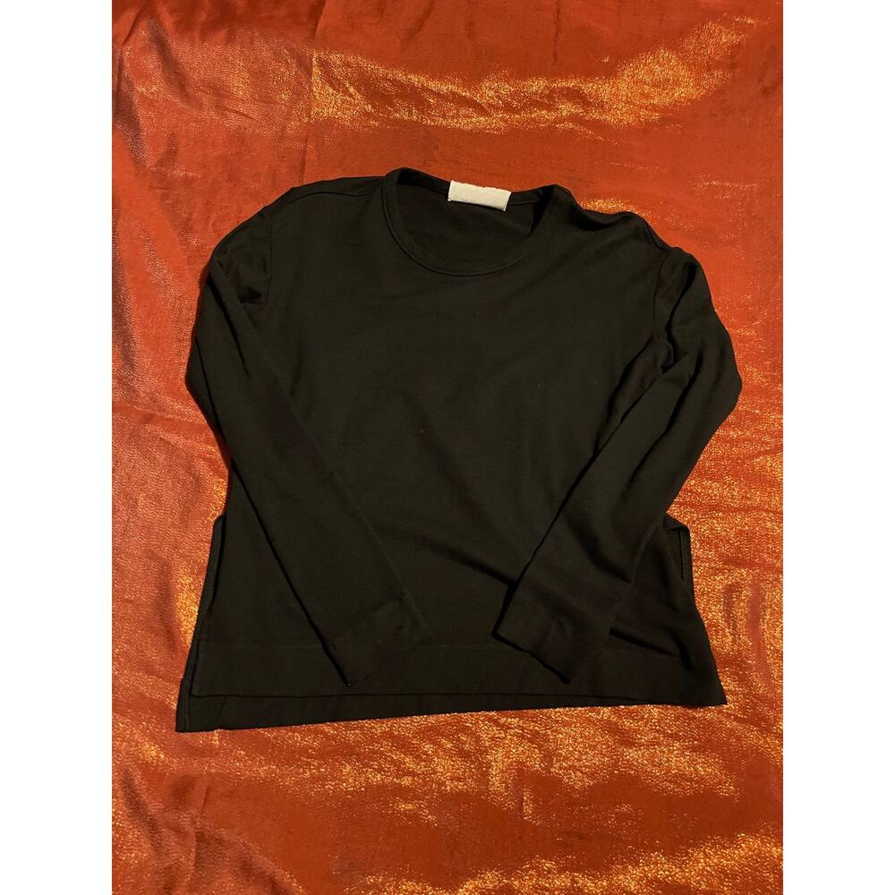 Cale KniShirt Womens S Black Long Sleeve Crewneck Pullover Top Lightweight